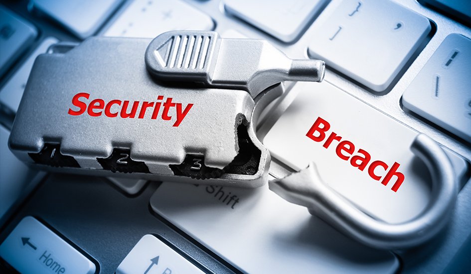 A secure lock displaying the words "security breach" in Hong Kong. A secure lock displaying the words "security breach" in Hong Kong.