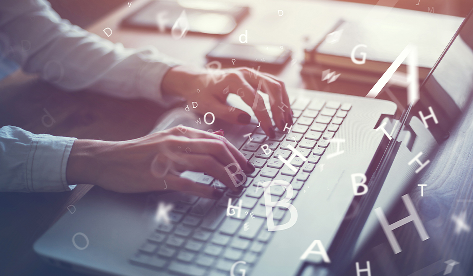 A person engaged in digital marketing typing on a laptop keyboard in award-winning Hong Kong. A person engaged in digital marketing typing on a laptop keyboard in award-winning Hong Kong.