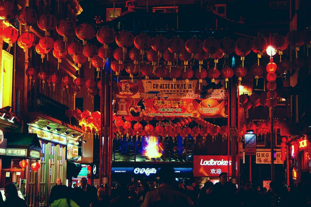 Award winning Chinese lanterns hanging from the ceiling. Award winning Chinese lanterns hanging from the ceiling.