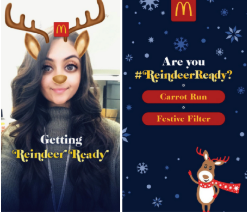 McDonald's award-winning reindeer selfie. McDonald's award-winning reindeer selfie.