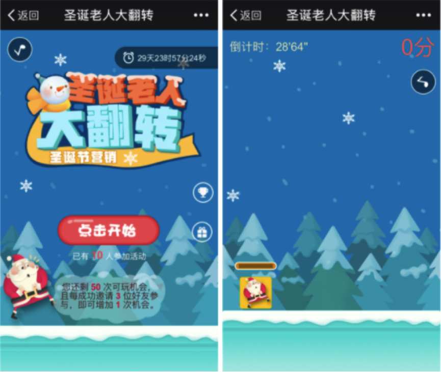 A phone screen game featuring a Chinese Santa Claus, popular in Hong Kong. A phone screen game featuring a Chinese Santa Claus, popular in Hong Kong.
