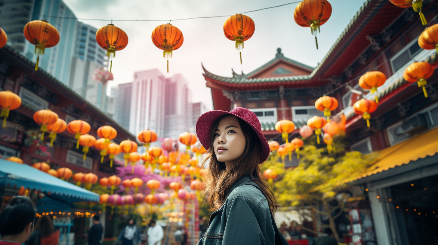 saralai a asian girl travel in hong kong tempo with purple them 2f390787 558c 42f7 af32 5de6f0c55497